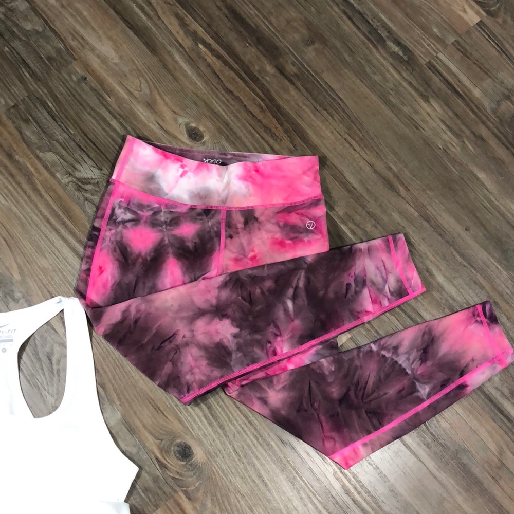 Vogo Athletica Yoga Pink/Purple Water Color Pants